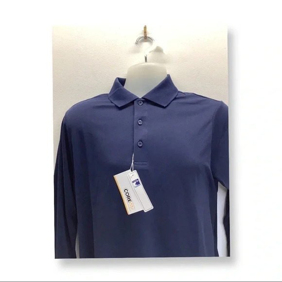 Core 365 Men’s Long Sleeve Moisture Wick Collar Shirt Size X-Large New With Tags - Picture 2 of 4